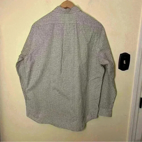 Ralph Lauren Classic Blue Windowpane Plaid Button Down Dress Shirt Size XL - Picture 2 of 5